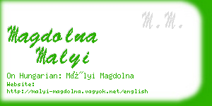 magdolna malyi business card